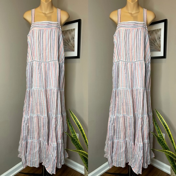 Anthropologie Sundry Luna Tiered Midi Dress - Picture 3 of 6